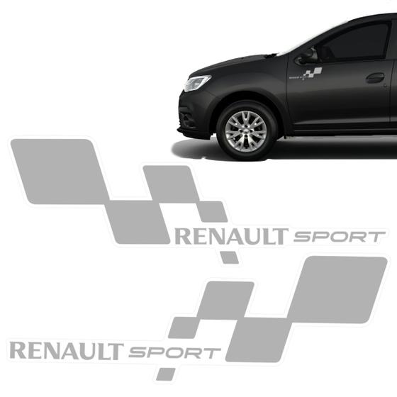 Imagem de Adesivo Lateral Cinza Tuning Renault Sport Sandero Logan