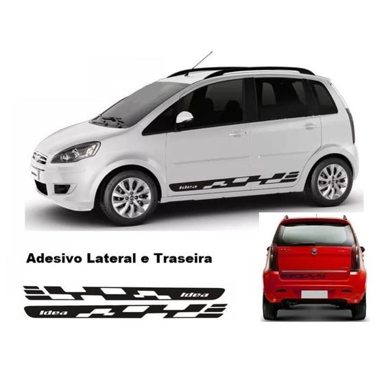 Imagem de Adesivo Lateral Fiat Idea Fg1 E Traseira Kit Faixa Fita