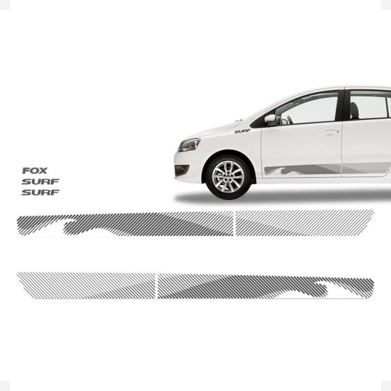 Imagem de Adesivo Lateral Fox Surf Faixa Grafite Compatível Volkswagen