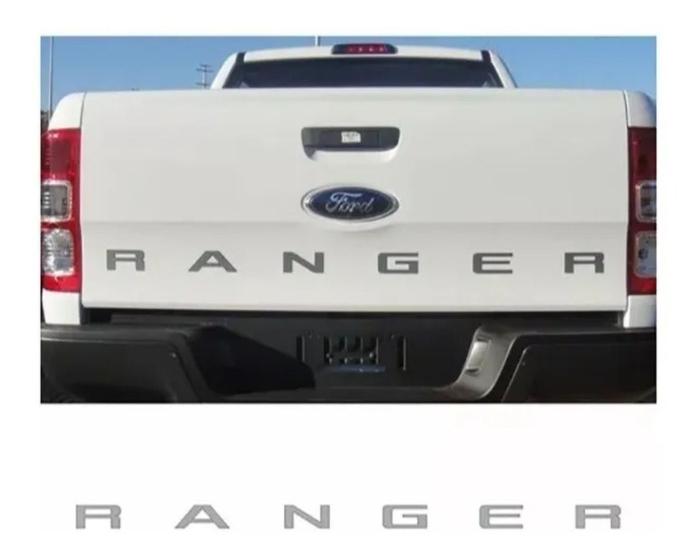 Imagem de Adesivo Letreiro Tampa Traseira Cinza Ford Ranger 2017 Rgr13