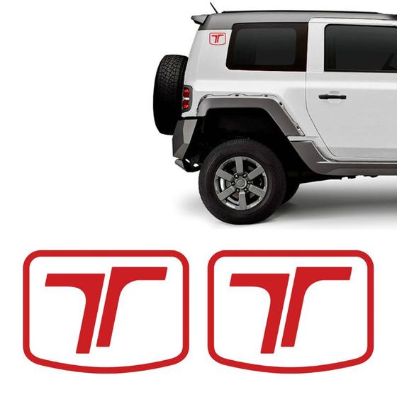 Imagem de Adesivo Logo Para Troller T4 15/21 Lateral Vermelho Genérico