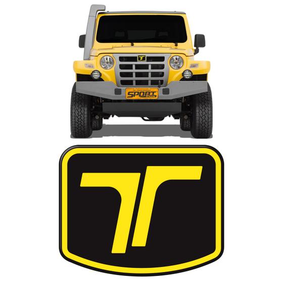 Imagem de Adesivo Logo Troller 2009/2019 Emblema Frontal Amarelo/preto