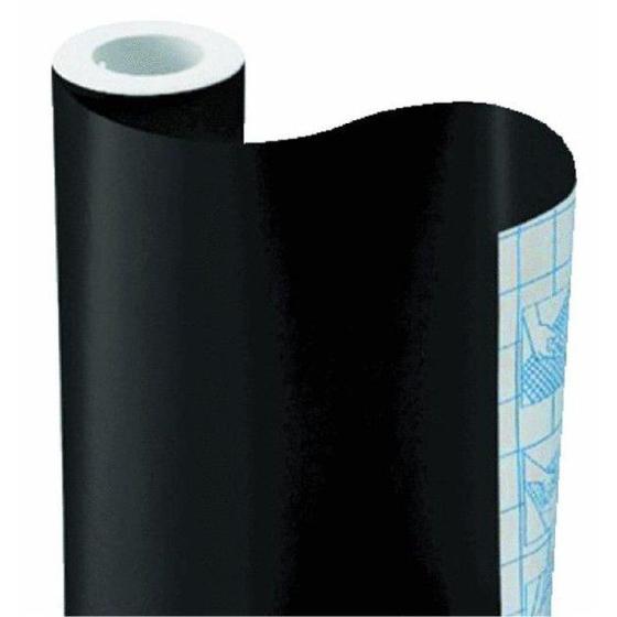 Imagem de Adesivo Lousa Quadro Negro, Preto Fosco, 200 x 50 cm e 4 Giz