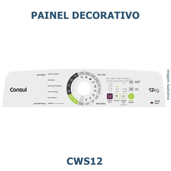 Imagem de Adesivo Membrana Painel Decorativo lavadora CWS12AB