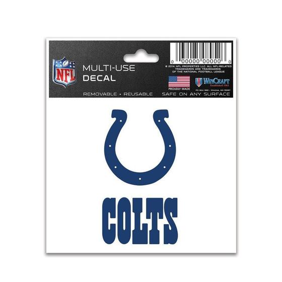 Imagem de Adesivo Multi-Uso 8x10 NFL Indianapolis Colts