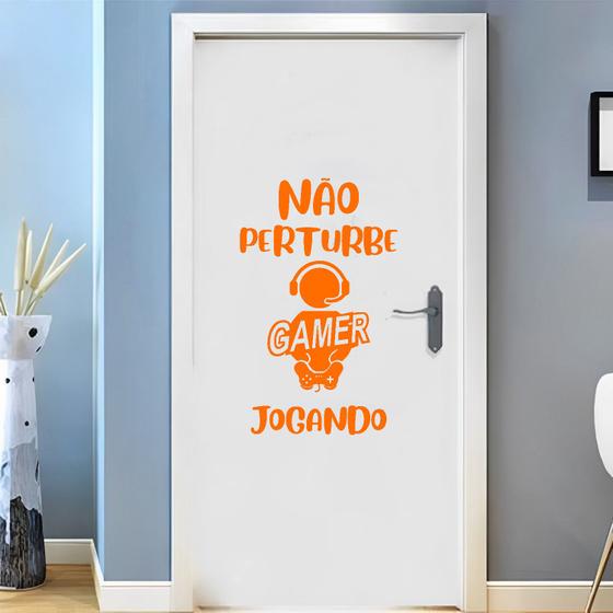 Imagem de Adesivo Não Perturbe Gamer Decoração Casa, Quarto, Sala e Porta
