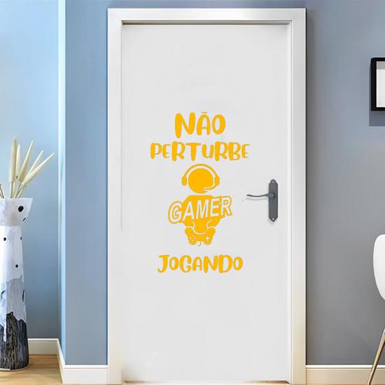 Imagem de Adesivo Não Perturbe Gamer Decoração Casa, Quarto, Sala e Porta