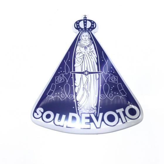 Imagem de Adesivo Nossa Senhora Aparecida Manto Azul Sou Devoto Resinado