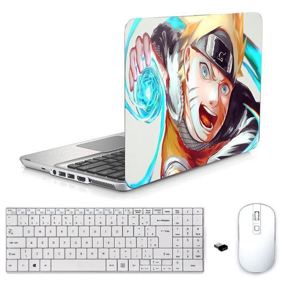 Imagem de Adesivo Notebook 14" Naruto Teclado Mouse Branco