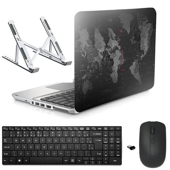 Imagem de Adesivo Notebook 15" Mapa 1/Sup/Tecl/Mouse Preto