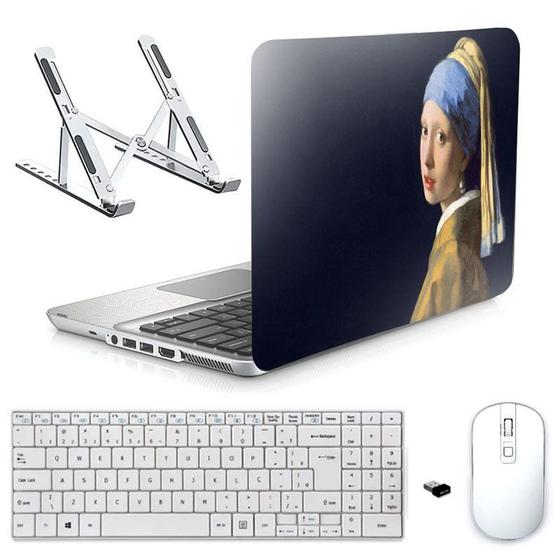 Imagem de Adesivo Notebook 15" Moça Perola/Sup/Tecl/Mouse Branco