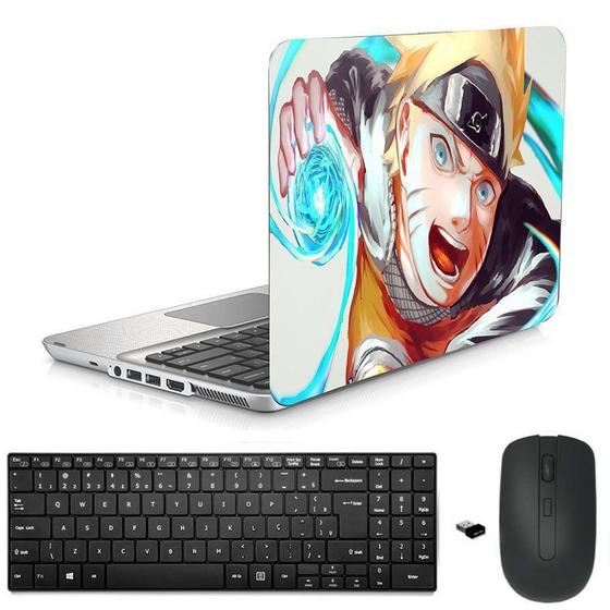 Imagem de Adesivo Notebook 15" Naruto/Tecl/Mouse Preto