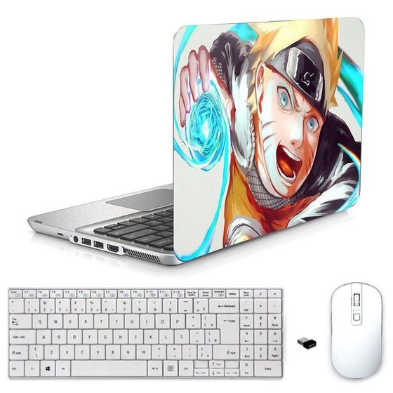 Imagem de Adesivo Notebook 15" Naruto Teclado Mouse Branco