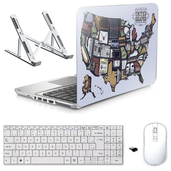 Imagem de Adesivo Notebook 15,6" EUA/Sup/Tecl/Mouse Branco