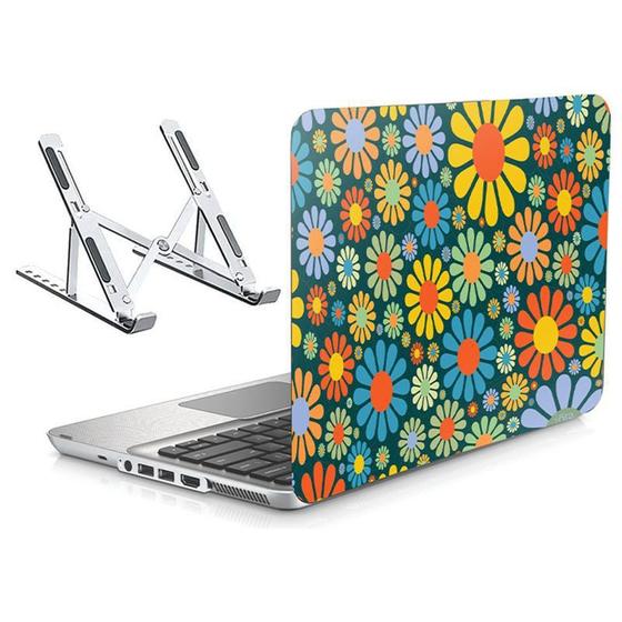 Imagem de Adesivo Notebook 15,6" Flores D2 e Suporte