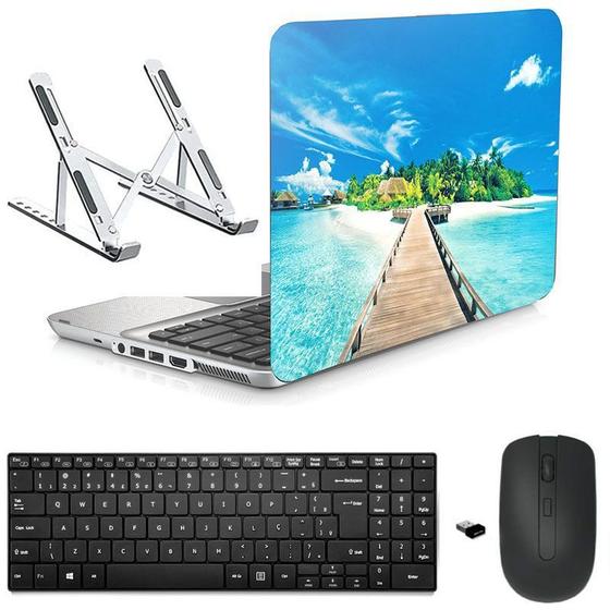 Imagem de Adesivo Notebook 15,6" Praia 2/Sup/Tecl/Mouse Preto