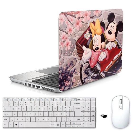 Imagem de Adesivo Notebook 17" Minnie Mickey Teclado Mouse Branco