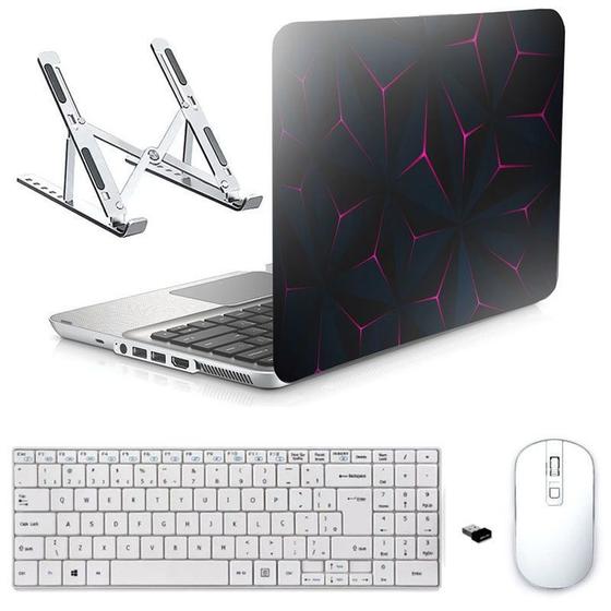 Imagem de Adesivo Notebook 17" Poligonal/Sup/Tecl/Mouse Branco