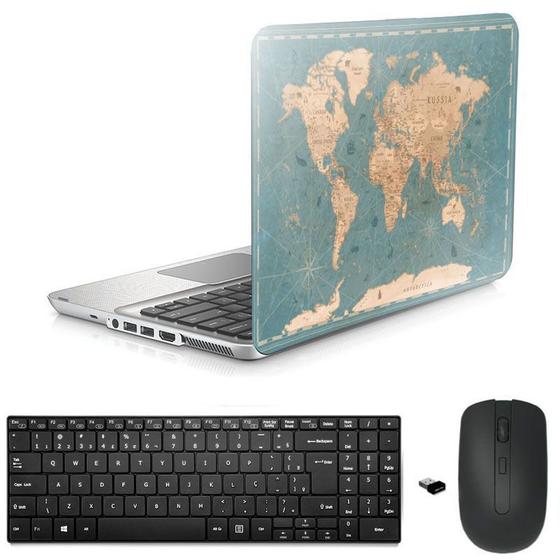 Imagem de Adesivo Notebook Asus 14" Mapa/Tecl/Mou Preto