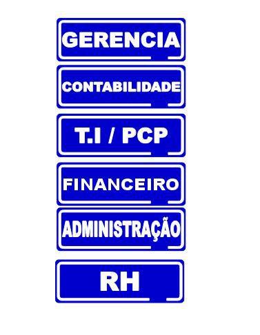 Imagem de Adesivo p/ porta Gerencia Administração Financeiro 30cmx10cm