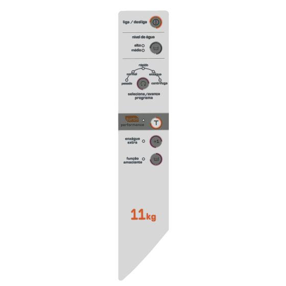 Imagem de Adesivo Painel Decorativo Para Lavadora de Roupas Brastemp Clean 11Kg Modelo BWC11