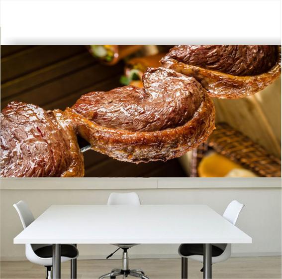 Imagem de Adesivo Painel Papel Parede Carne Churrasco Churrasqueira 27