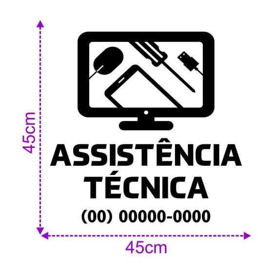 Imagem de Adesivo para Assistência Técnica Celular em tamanhos P, M e G para Vitrine loja e comercio Astc11