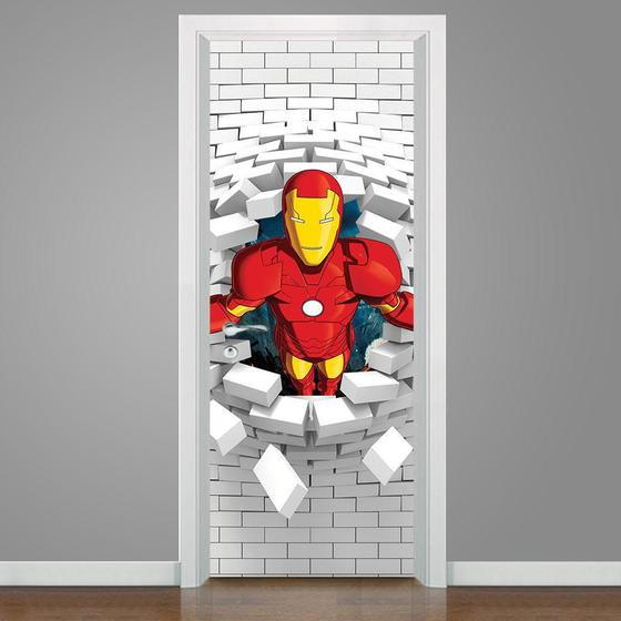 Imagem de Adesivo Para Porta 3D Homem De Ferro 4 - 215x80cm