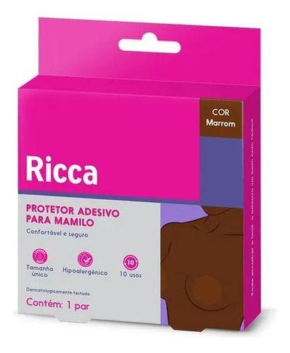 Imagem de Adesivo Para Proteção De Mamilos Reutilizável Marrom Ricca