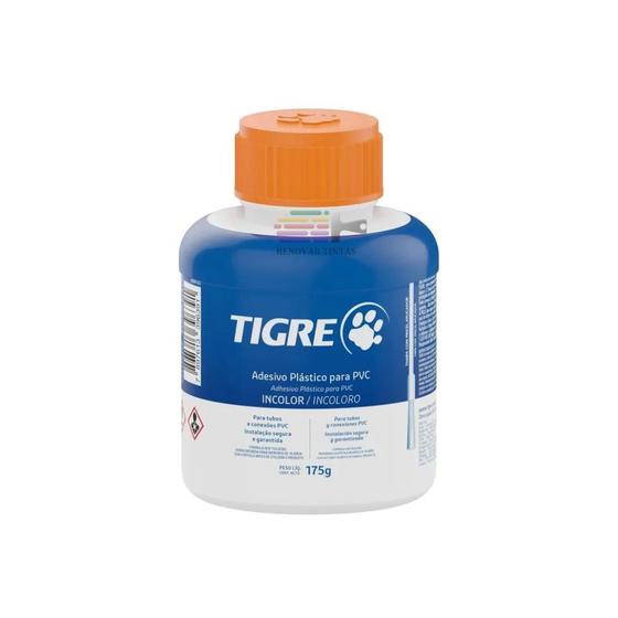 Adesivo Plástico Cola Cano Pvc Incolor Tigre 175g C/pincel Menor preço em Adesivo Plástico Cola Cano Pvc Incolor Tigre 175g C/pincel