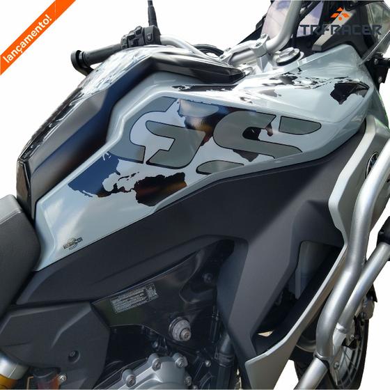 Imagem de Adesivo Protetor Carenagem Bmw F 850 Gs Adv Kit Mapa - CINZA