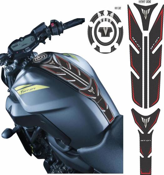 Imagem de Adesivo Protetor de Tankpad + Bocal Yamaha MT 07 Kit 06