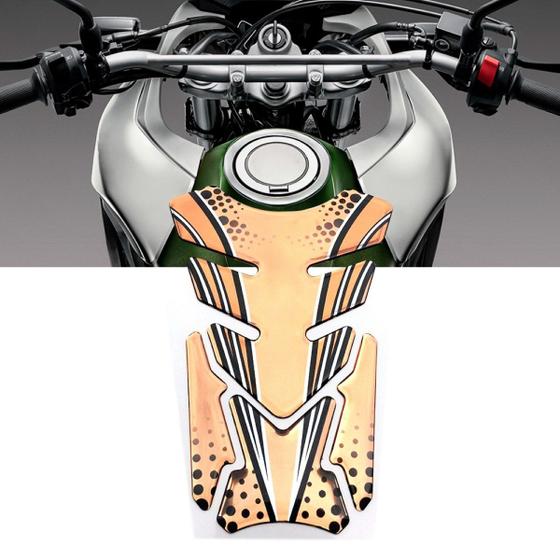 Adesivo Protetor De Tanque Tank Pad para Moto Universal Dourado Yamaha ...