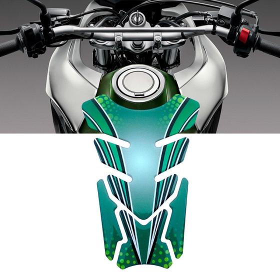 Adesivo Protetor De Tanque Tank Pad para Moto Universal Verde Yamaha - Racechrome Imagem de Adesivo Protetor De Tanque Tank Pad para Moto Universal Verde Yamaha