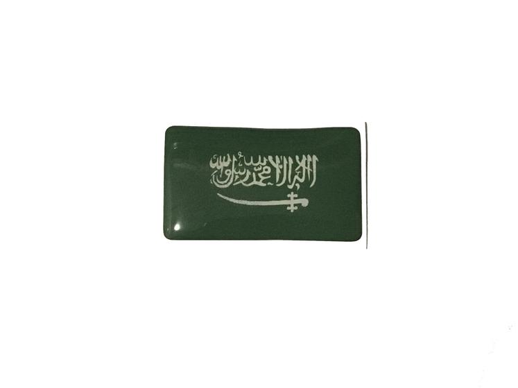 Imagem de Adesivo resinado bandeira da Arábia Saudita 9x6 cm