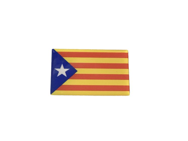 Imagem de Adesivo resinado bandeira da Catalunha 9x6 cm