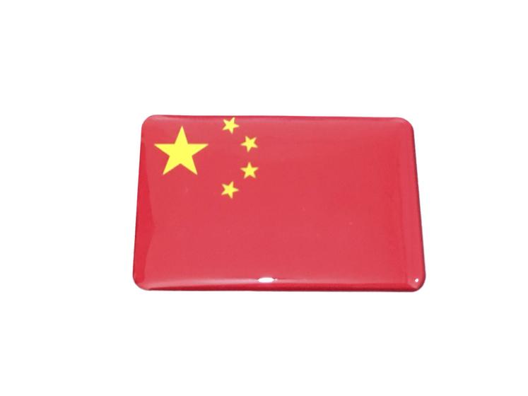 Imagem de Adesivo resinado da bandeira da China 9x6 cm