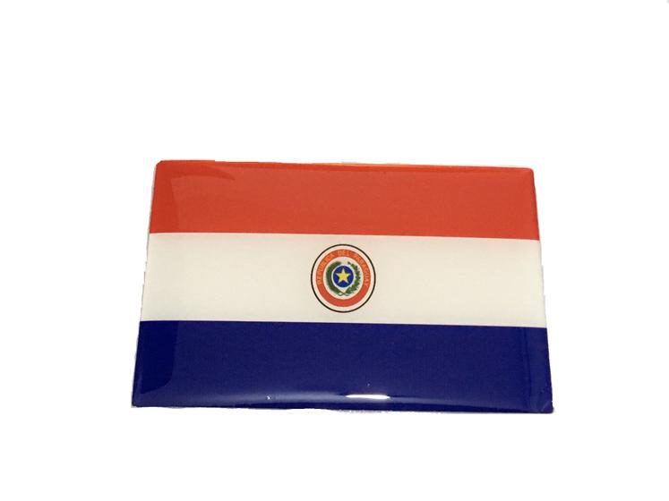 Imagem de Adesivo resinado da bandeira do paraguai 9x6 cm