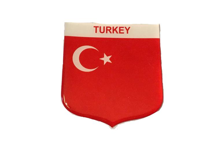 Imagem de Adesivo resinado em Escudo da bandeira da Turquia