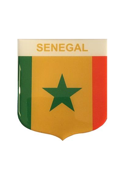 Imagem de Adesivo Resinado Em Escudo Da Bandeira Do Senegal