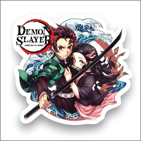 Imagem de Adesivo Sticker Vinil Impermeável Demon Slayer Tanjiro Nezuko