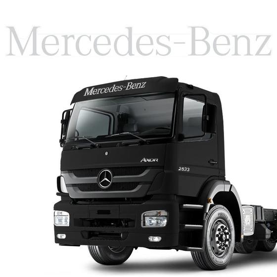 Imagem de Adesivo Testeira Quebra Sol Caminhão Mercedes Benz Mb Prata