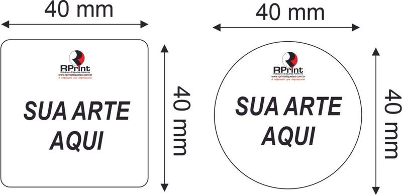 Imagem de Adesivo Transparente 4 Cm Personalizado - 500 Unidades