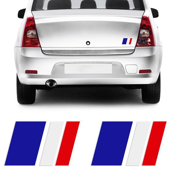 Sticker Bumper Auto Bandiera Francese In Alluminio On - Foto 8