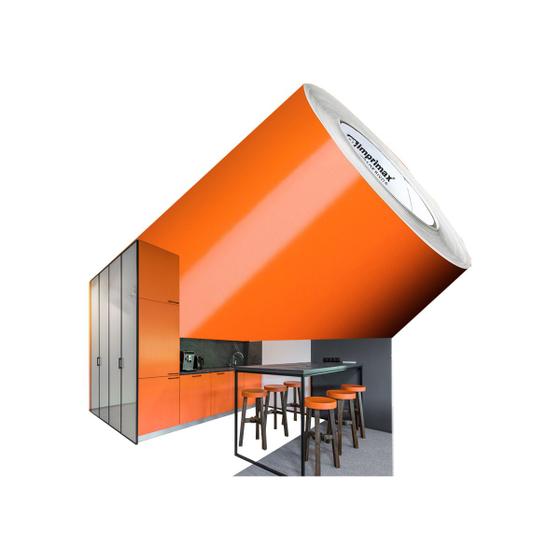 Imagem de Adesivo vinil moveis Geral envelopamento 2,5Mx50cm Laranja