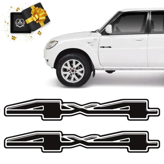 Imagem de Adesivos 4x4 Pajero Tr4 2014/2016 Emblema Lateral Resinado