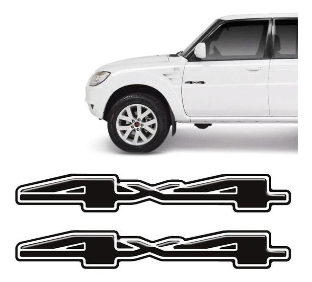 Imagem de Adesivos 4x4 Pajero Tr4 2014/ Preto Mitsubishi Mod. Original