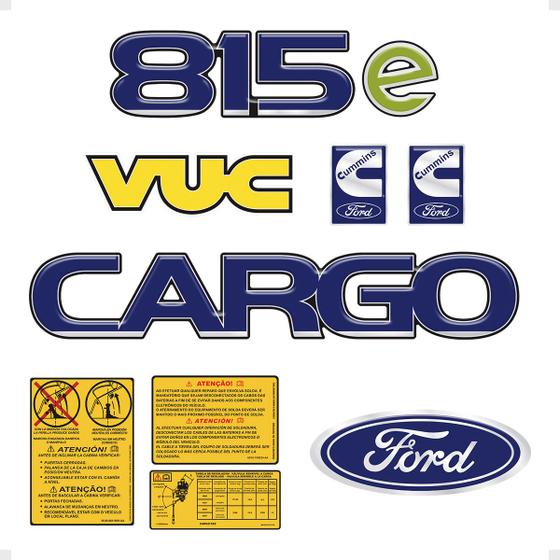 Imagem de Adesivos Caminhão Cargo 815e Vuc Emblemas Completo Genérico