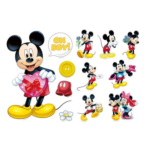 Imagem de Adesivos de Parede Mickey e Minnie Mouse Wokex - Decoração Infantil