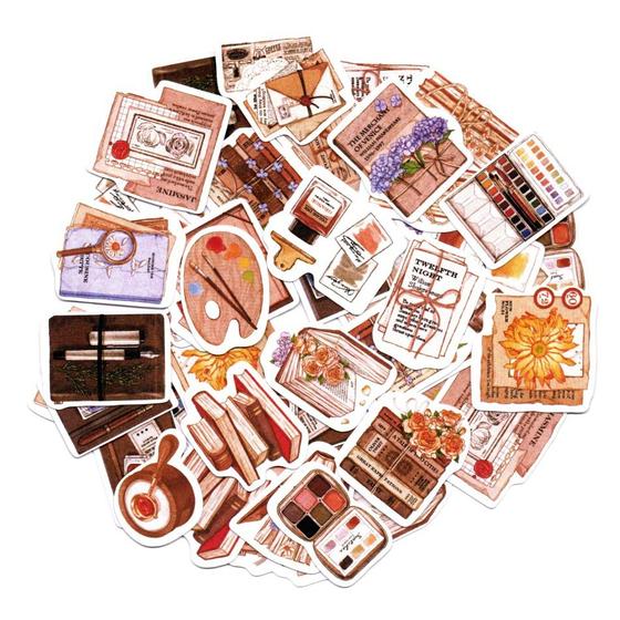 Imagem de Adesivos Decorativos Scrapbook Washi Sticker 46 Letter Books